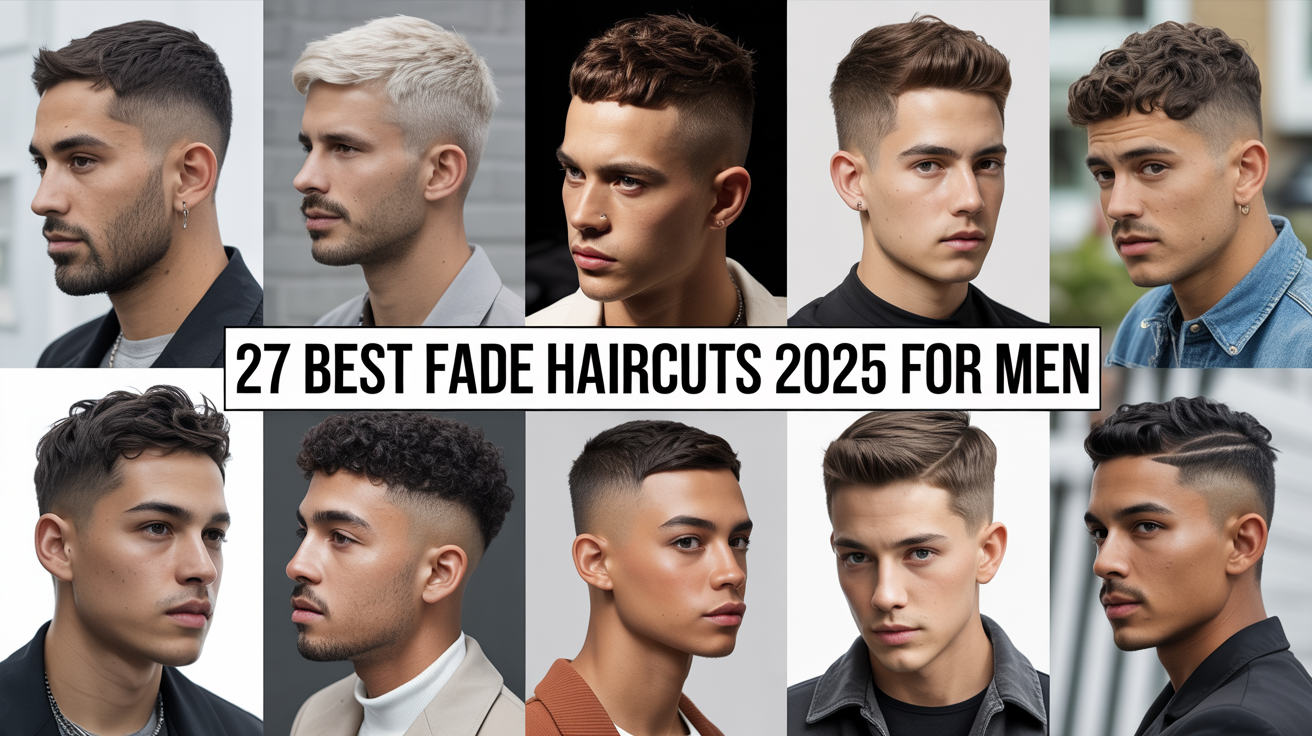 27 Best Fade Haircuts 2025 for Men – Short, Curly, Straight, Black Men, Kids, Designs, Round Face Styles
