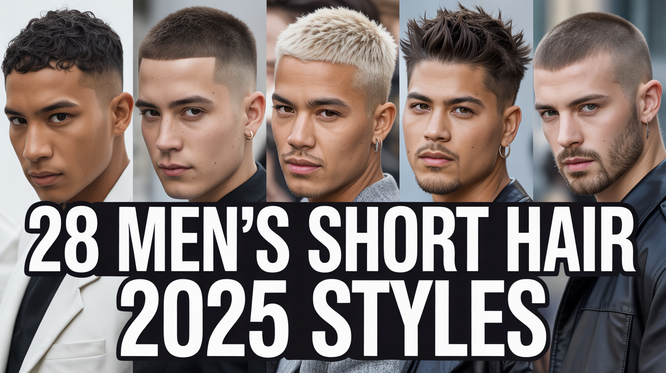 28 Men Short Hair 2025 Styles: Low Taper Fade Haircut to Modern Mullet, Blonde Buzz, Spikey Looks