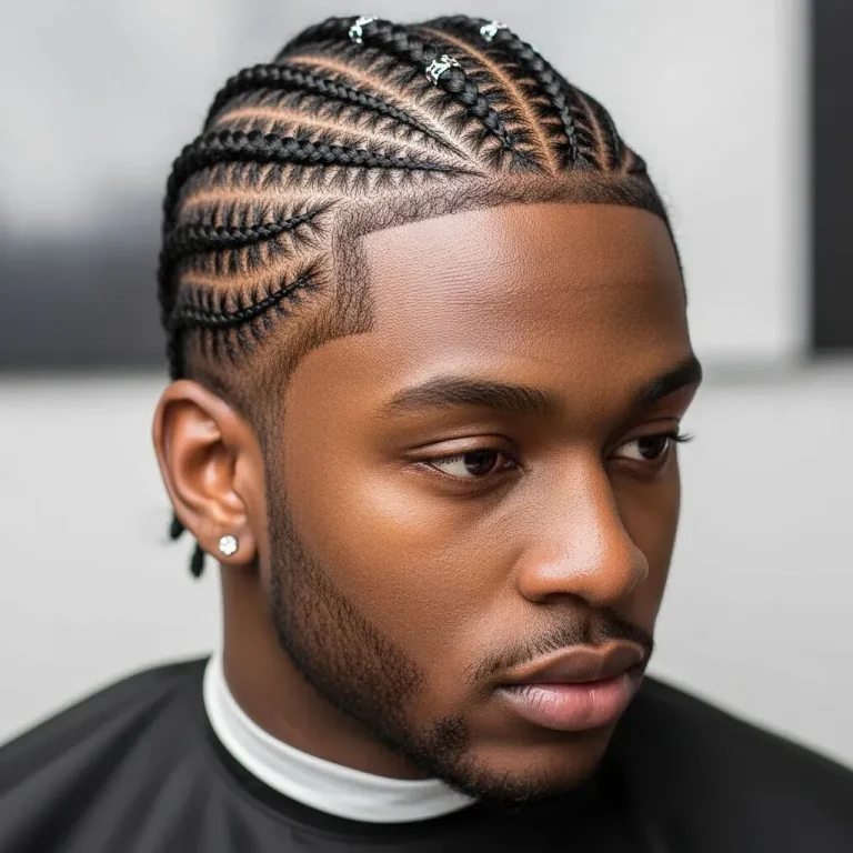 Braided Back with Beads