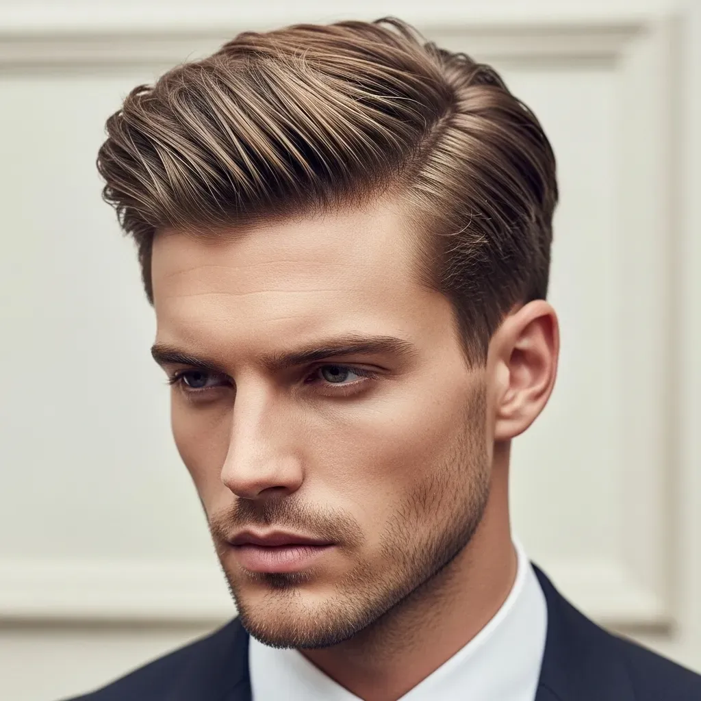 Classic Side Sweep with Textured Finish