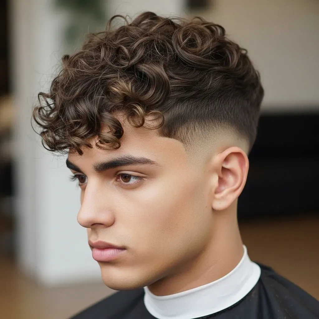 Curly Layers with Tapered Neckline
