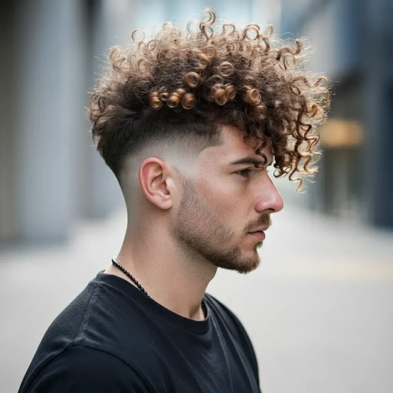 Curly Long Top with Drop Fade