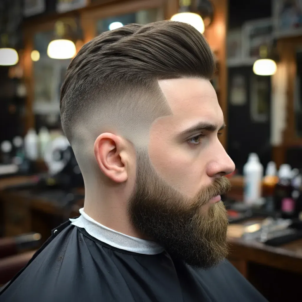 Disconnected Taper Fade with Beard