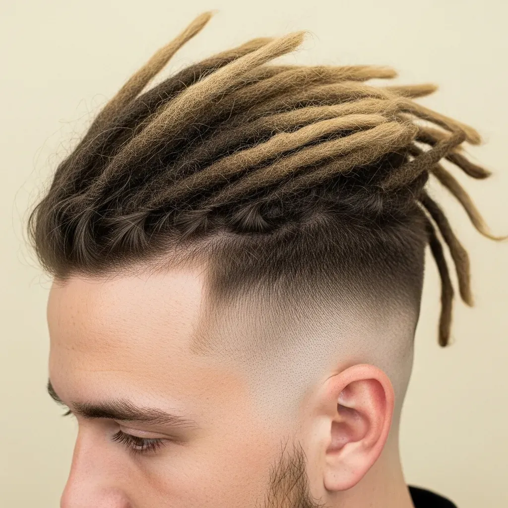 Freeform Dreadlocks with Tapered Sides