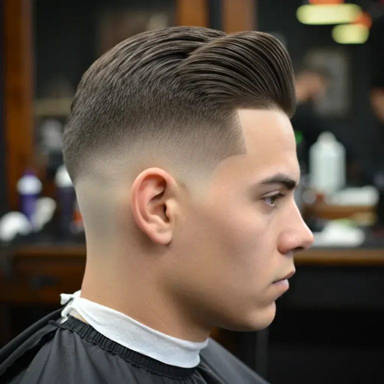 high fade with side part
