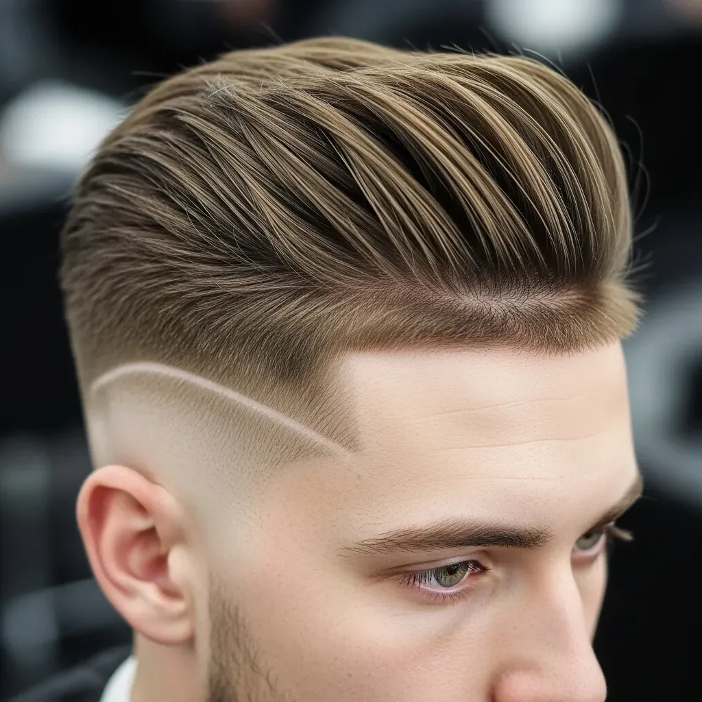 Layered Pompadour with Disconnected Sides