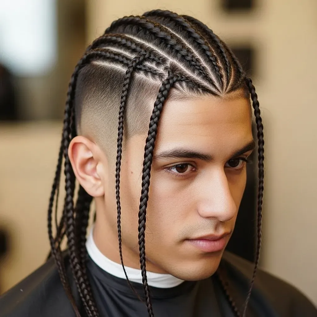 Long Undercut with Braids