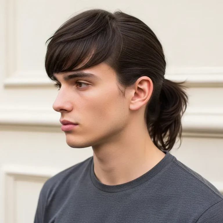 Low Ponytail with Fringe