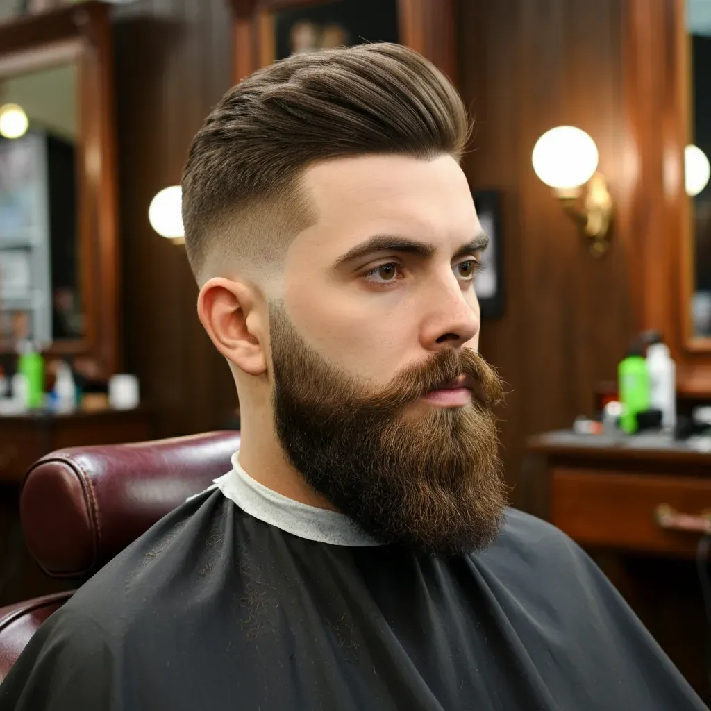 Mid-Fade Beard with Goatee