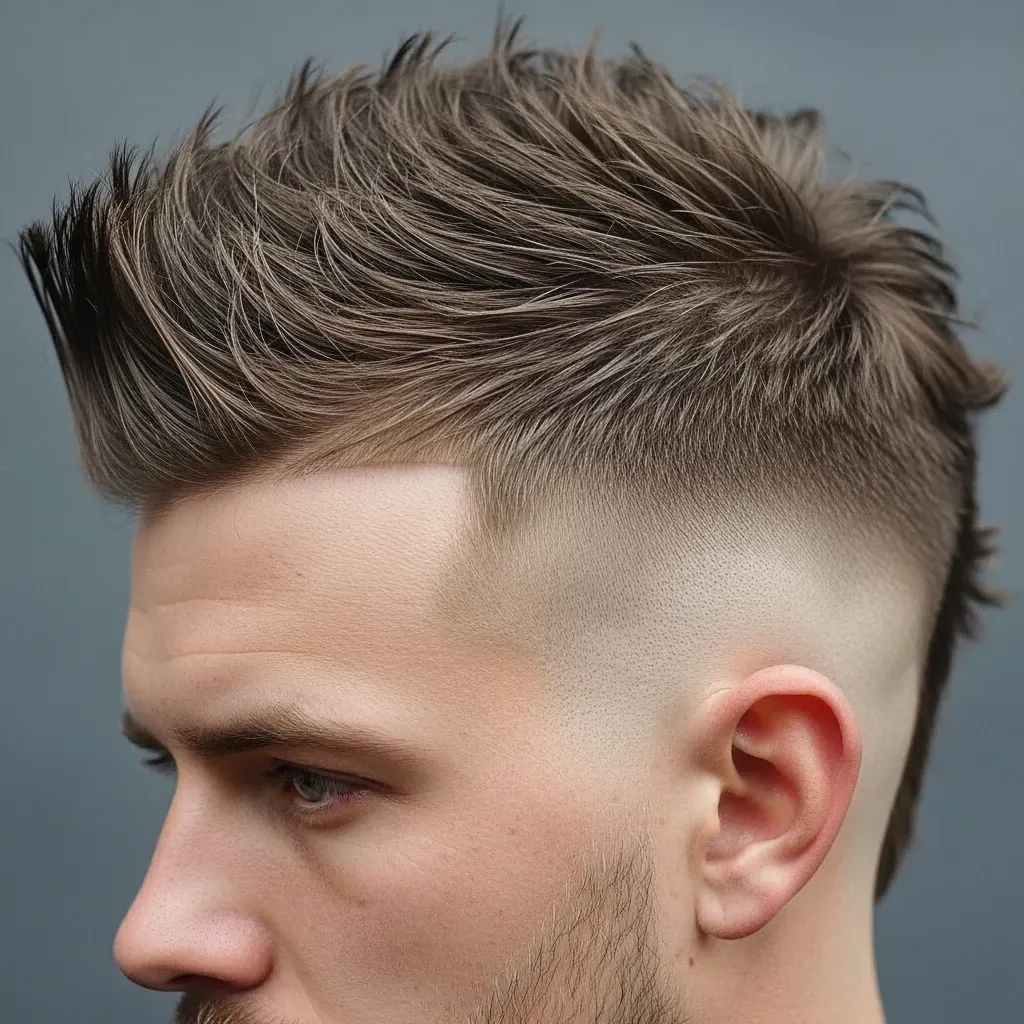Mohawk Fade with Coarse Texture