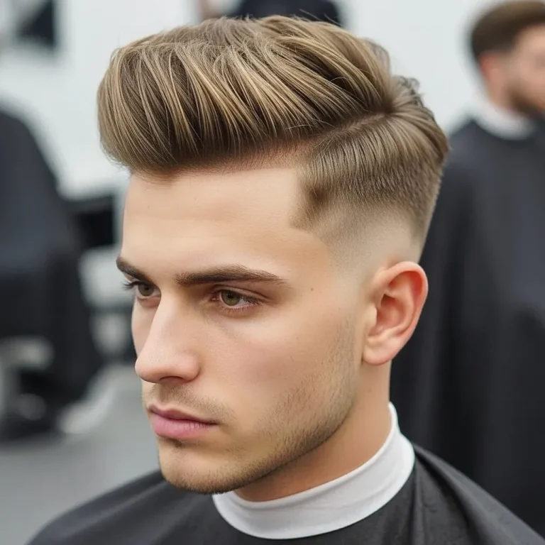 Quiff with Tapered Sides