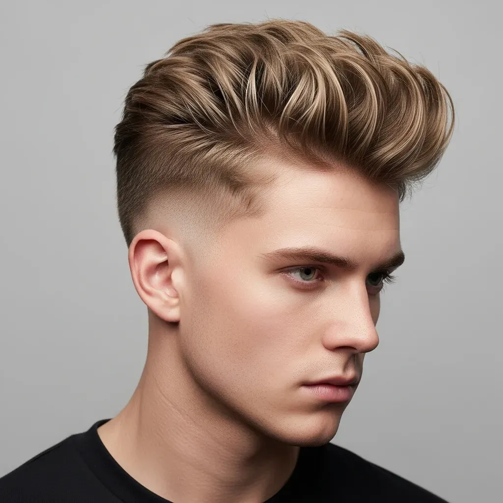 Sandy Blonde Undercut with Disconnected Part