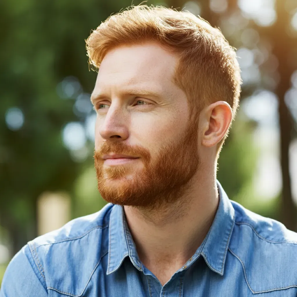 Scruffy Ginger Stubble