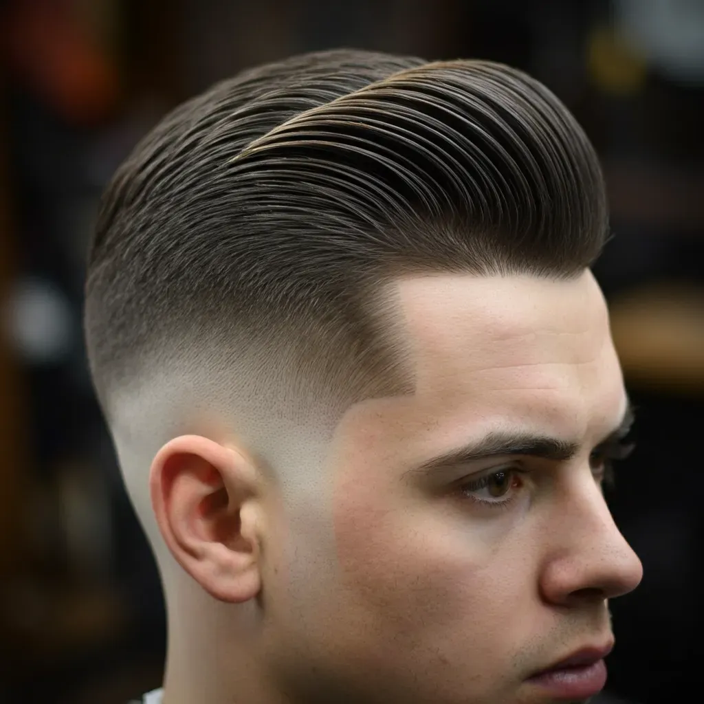 Slicked-Back Fade