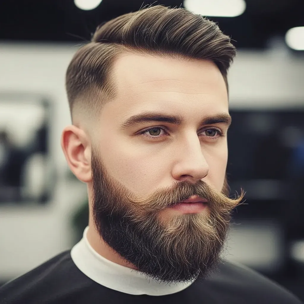 Taper Fade Beard with Mutton Chops
