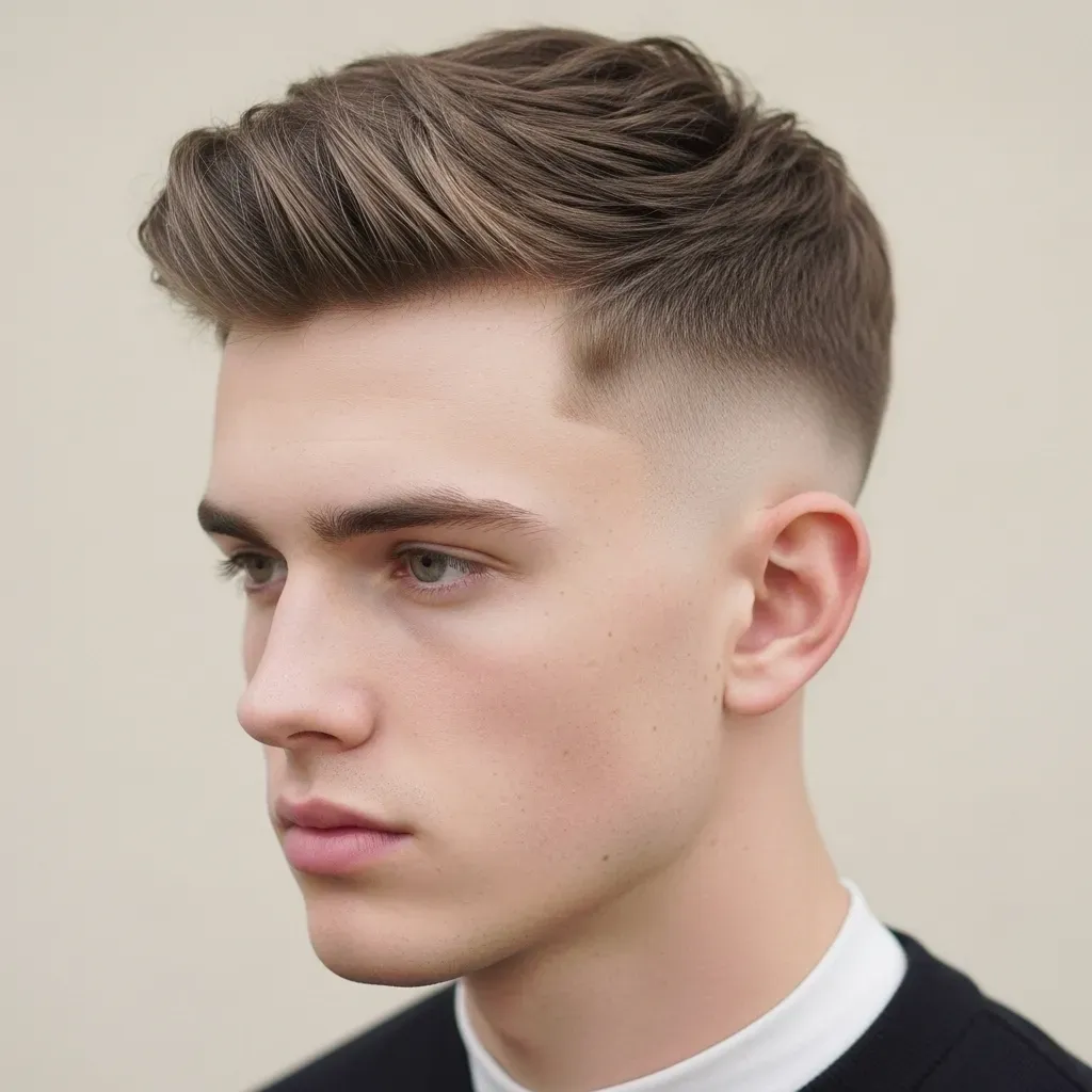 Textured French Crop with Faded Back