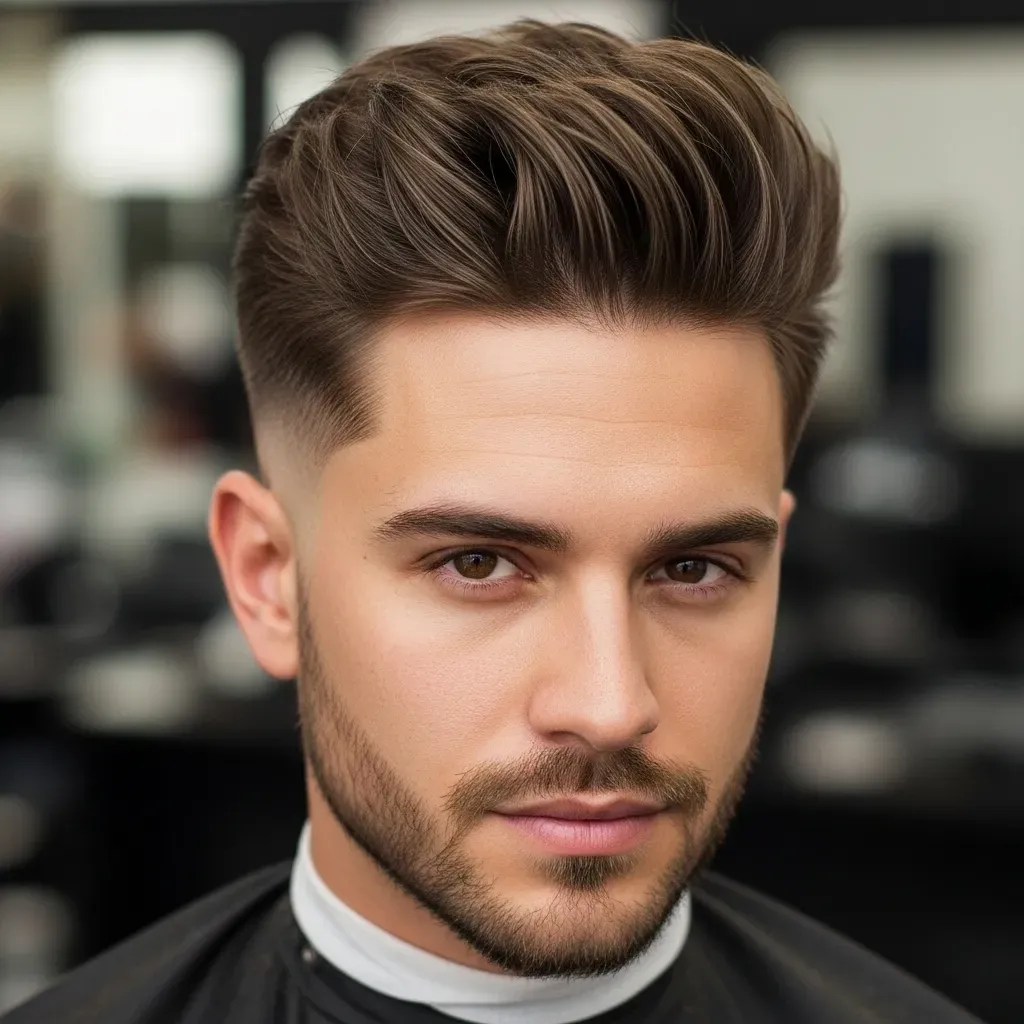 Tousled Top with Faded Sides