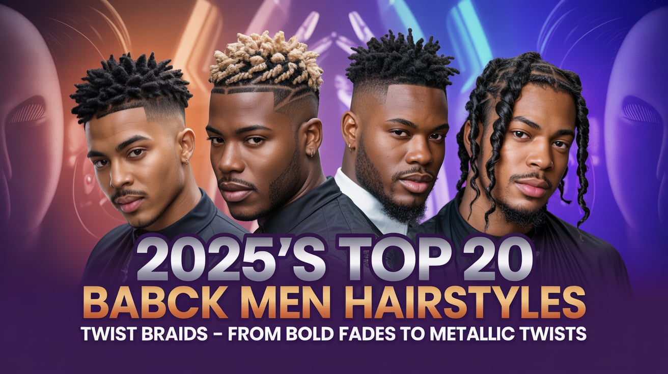 2025’s Top 20 Black Men Hairstyles: Twist Braids – From Bold Fades to Metallic Twists