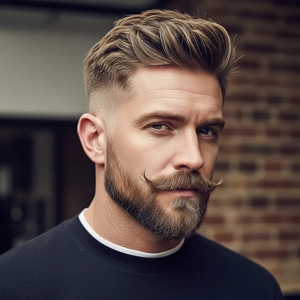 Messy Textured Buzz with a Hybrid Beard